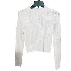 Poof New York Lace Knit Crop Top